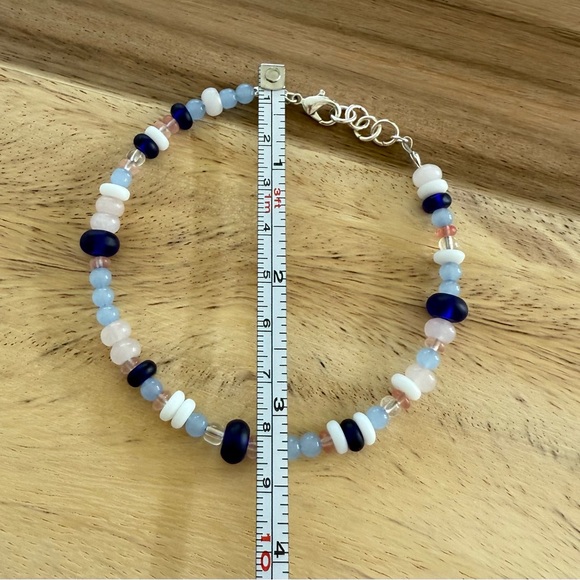 Beaded Anklet with Rose Quartz - Picture 5 of 9